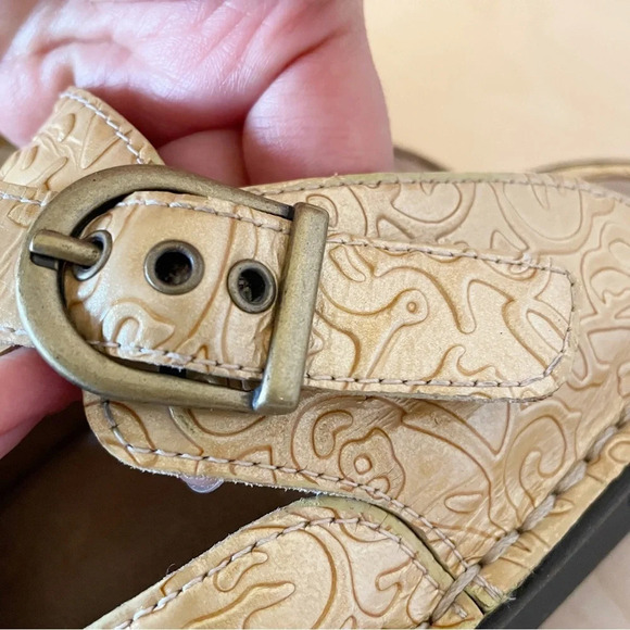 Alegria Light metallic gold leather slip-on Clogs Mule Sz 38 - Picture 7 of 10